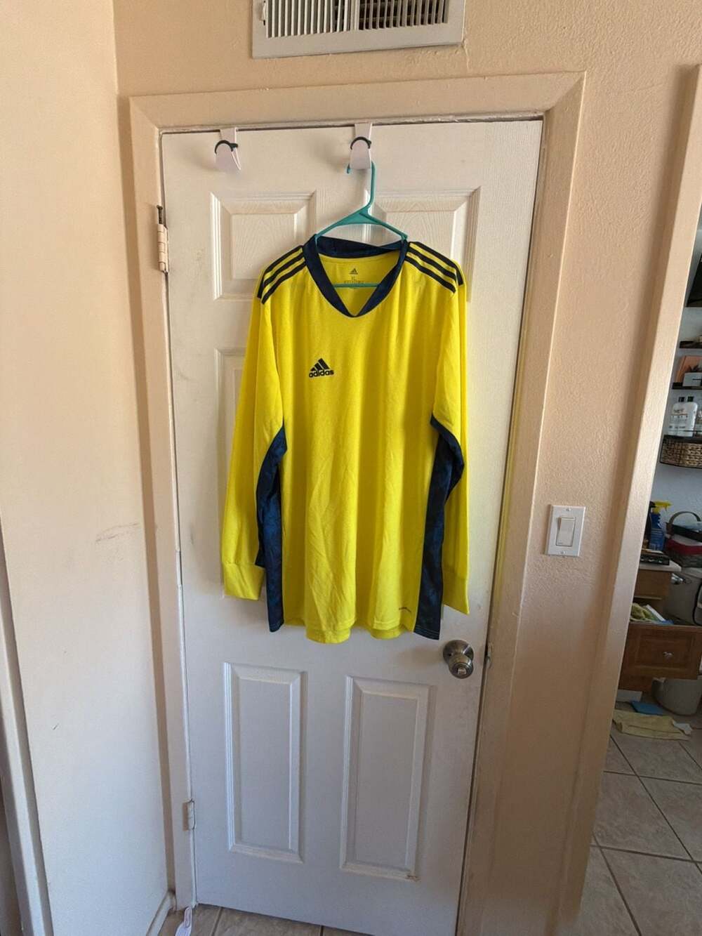 adidas AdiPro 20 Goalkeeper Jersey Shock Yellow Navy Long Sleeve #EPI1123-E